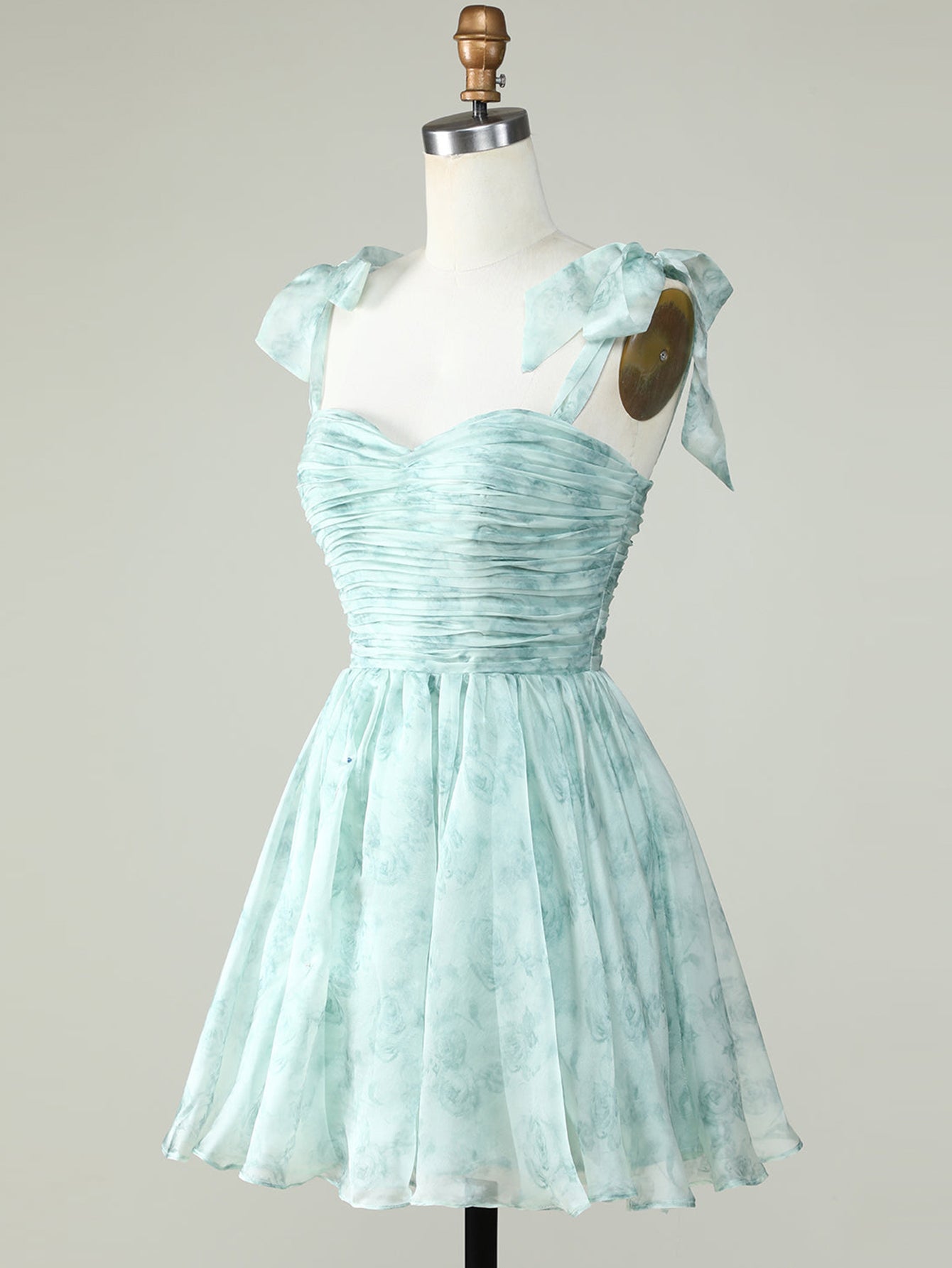Blue A Line Lace Up Homecoming Dress - Fashionpara