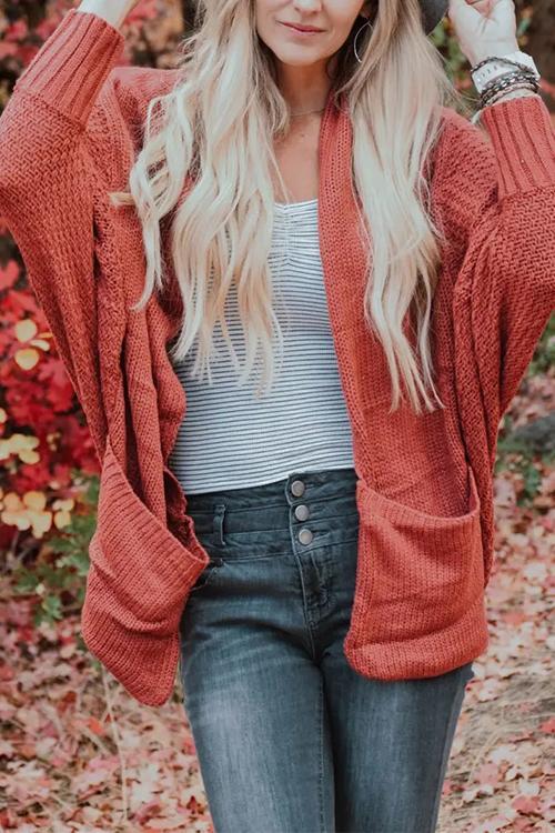 Florcoo Batwing Sleeve Sweater Cardigan for Effortless Style