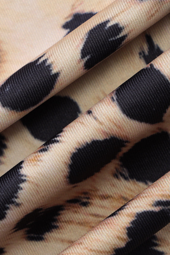 Sexy Leopard Print V Neck Slim Maxi Dress