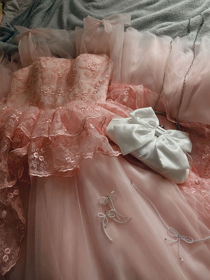 Pink Lace Tulle Prom Dress Sweet 15 Birthday Dress Evening Dress Party Dress - Fashionpara