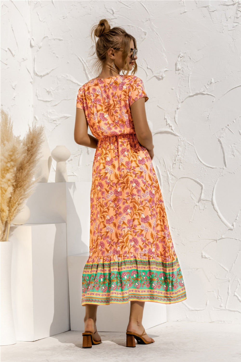 Floral Patchwork Long Dress - Fashionpara