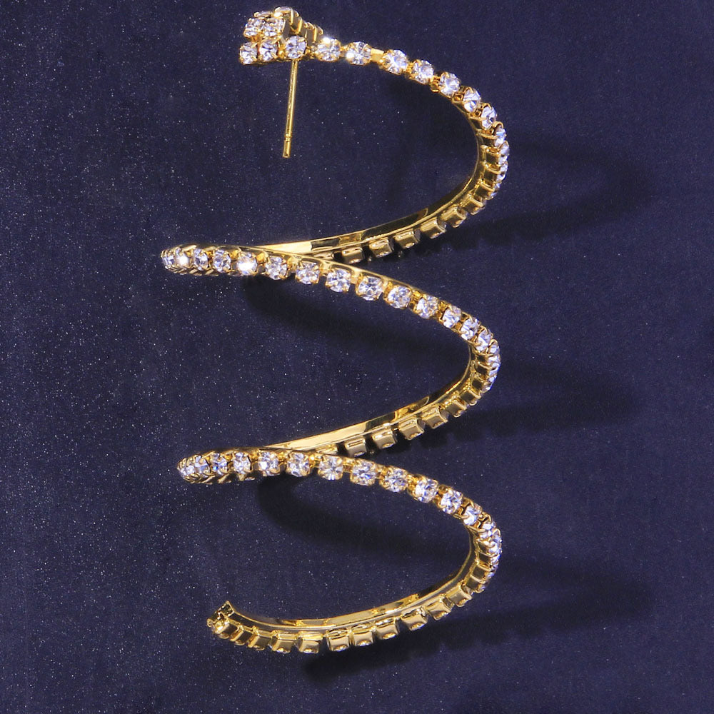 Serpentine Diamond Earrings