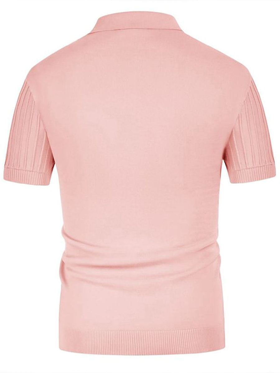 Uniqshe Men's Ice Silk Polo Sweater for Business Casual Wear