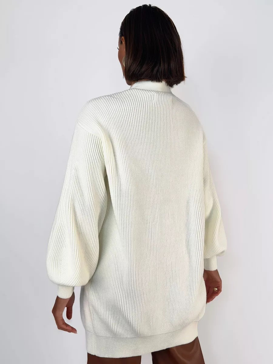 Chic Solid Loose Knit Cardigan for Effortless Style