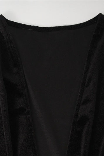 Velvet Deep V Mermaid Maxi Dress