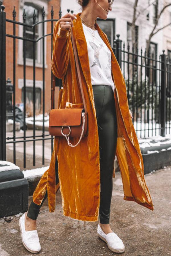 Cheering My Way Velvet Kimono Coat  Fashionpara