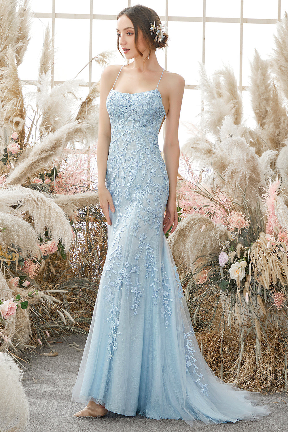 Spaghetti Straps Mermaid Prom Dress - Fashionpara