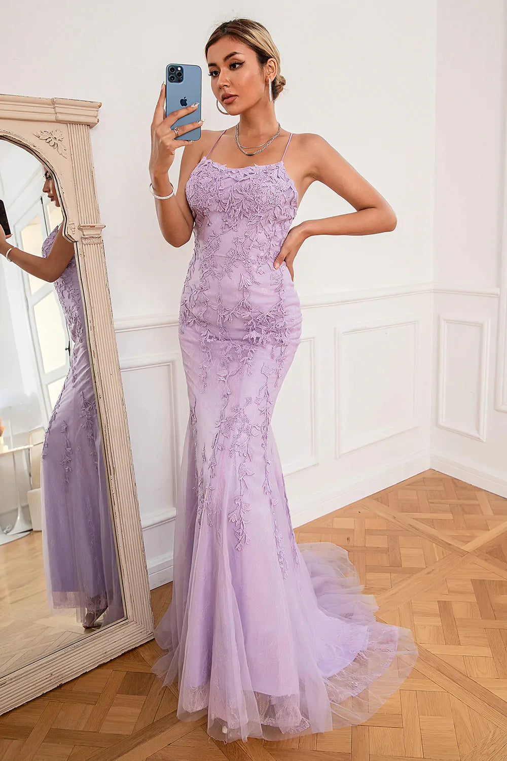 Yellow Mermaid Long Prom Dress with Appliques