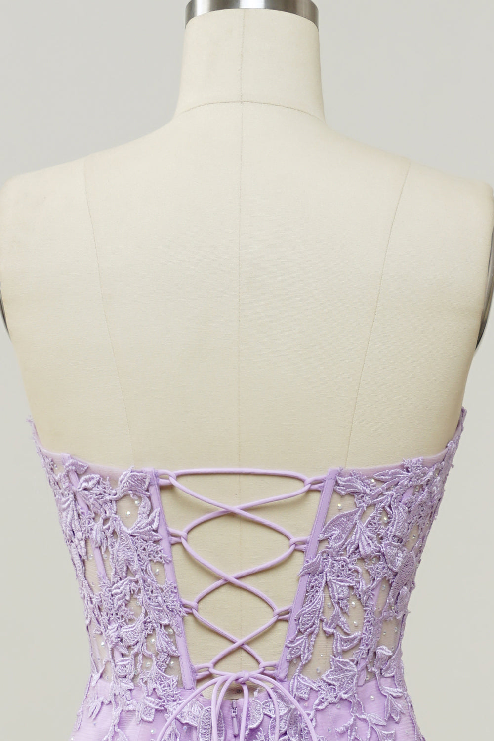 Purple Sweetheart Neck Mermaid Prom Dress With Appliques - Fashionpara