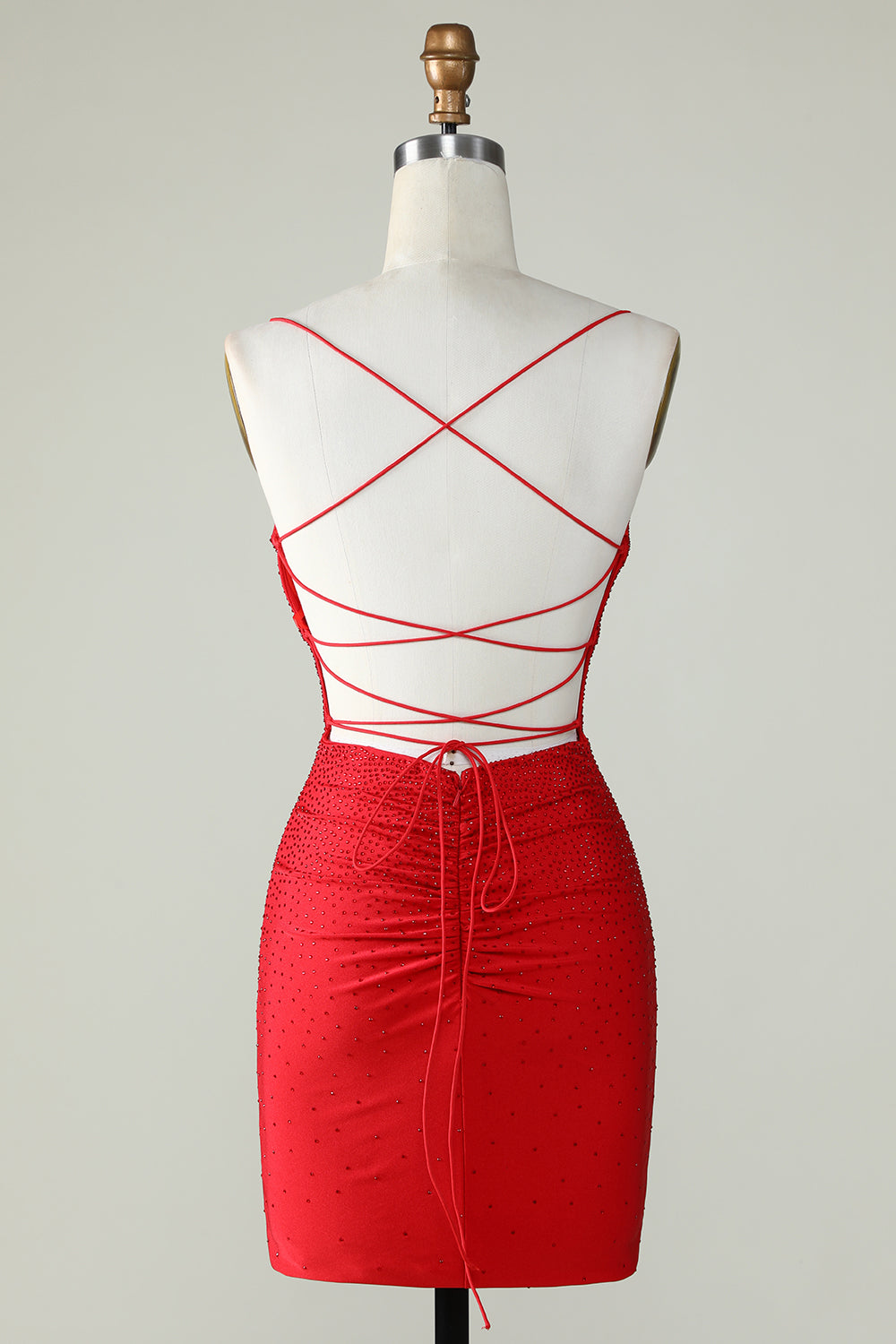 Sparkly Dark Red Sequins Tight Short Homecoming Dress