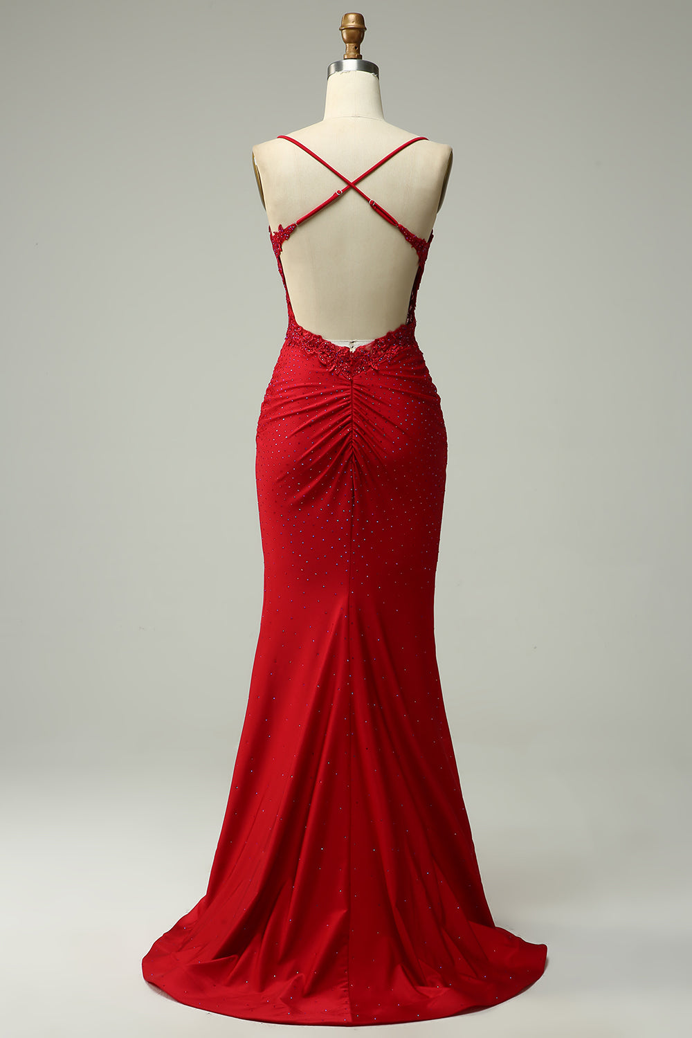 Trendy Mermaid Halter Neck Royal Blue Long Prom Dress with Appliques Beading