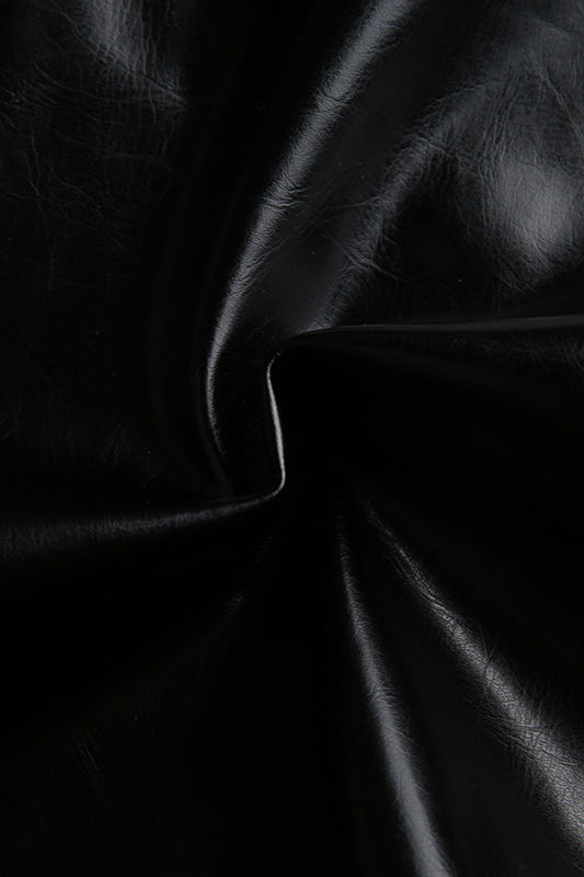 Elegant Embroidered PU Leather Coat for Stylish Warmth