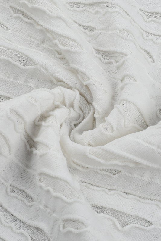 Textured Ruched Bodycon Maxi Dress