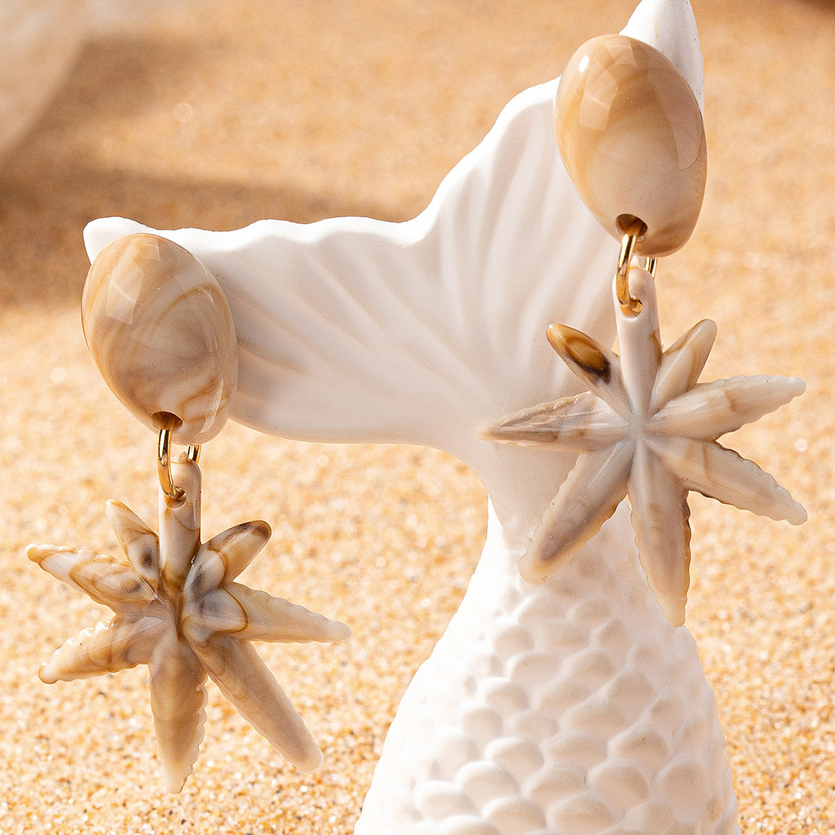 Shell Starfish Earrings