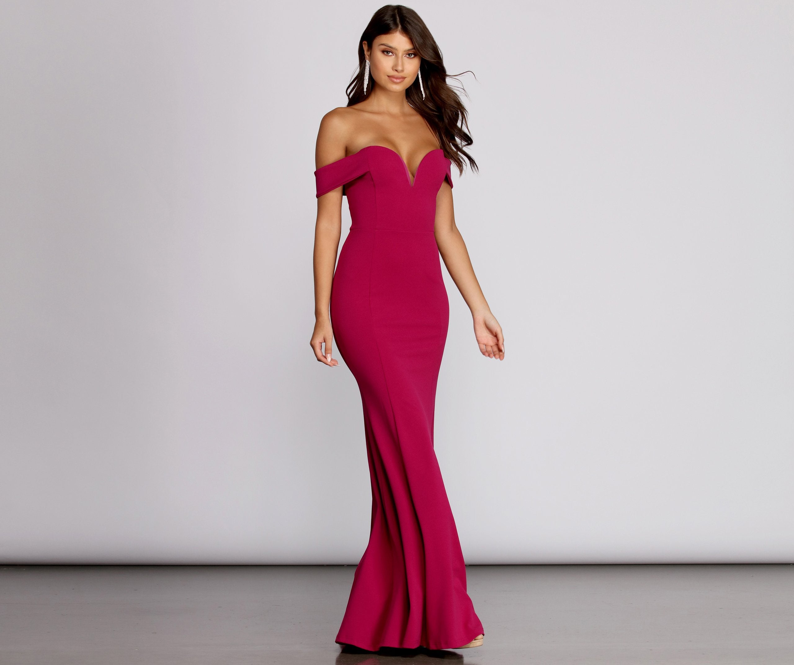 Emerson Formal Lattice Mermaid Dress - Fashionpara