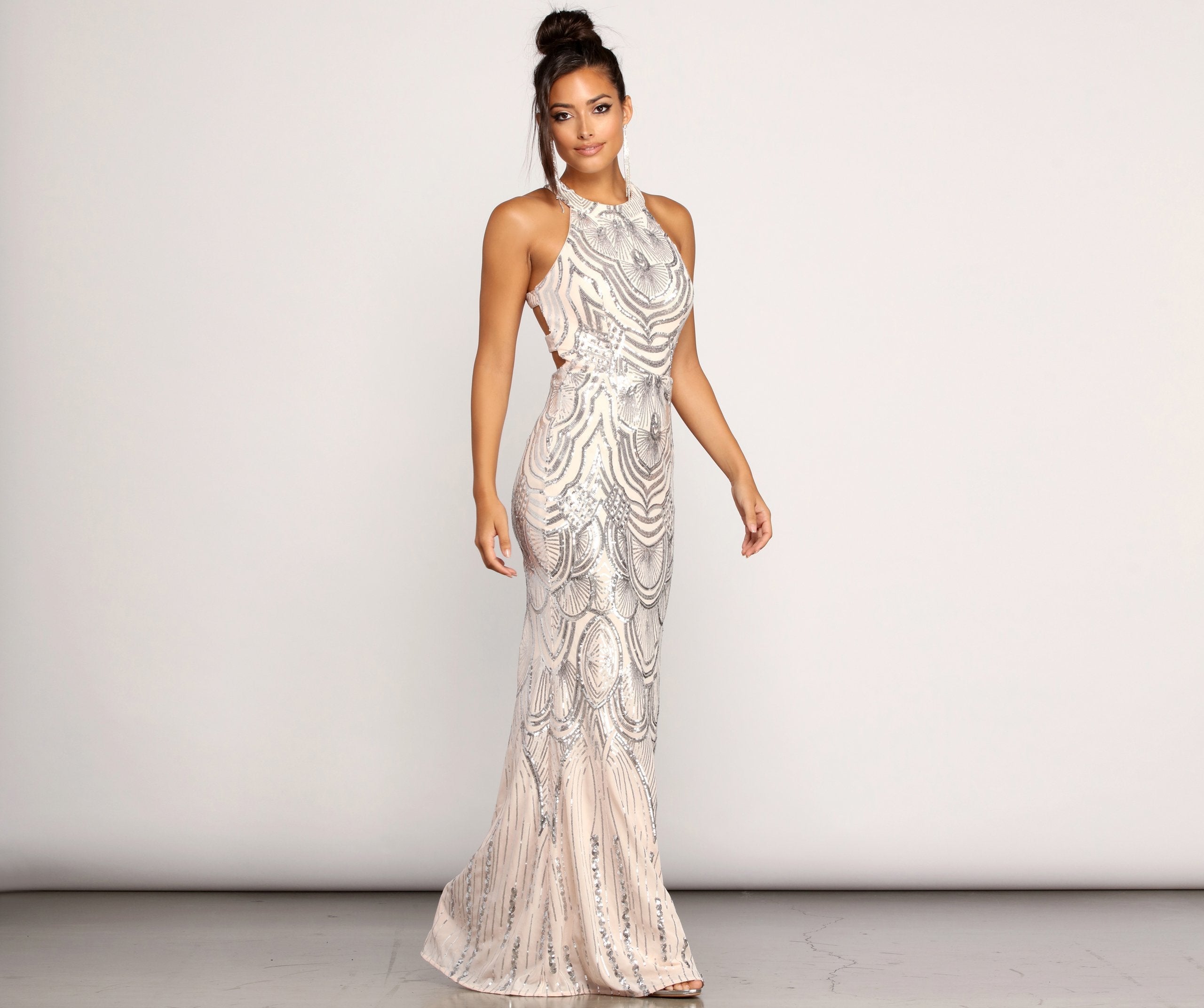 Payton Formal Sleeveless Sequin Dress - Fashionpara