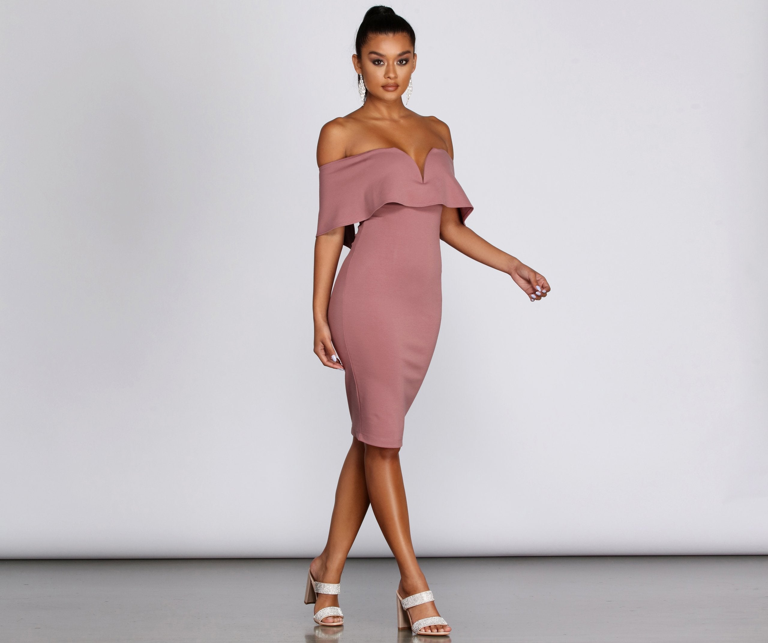 Outfit On Ponte Midi Dress - Fashionpara