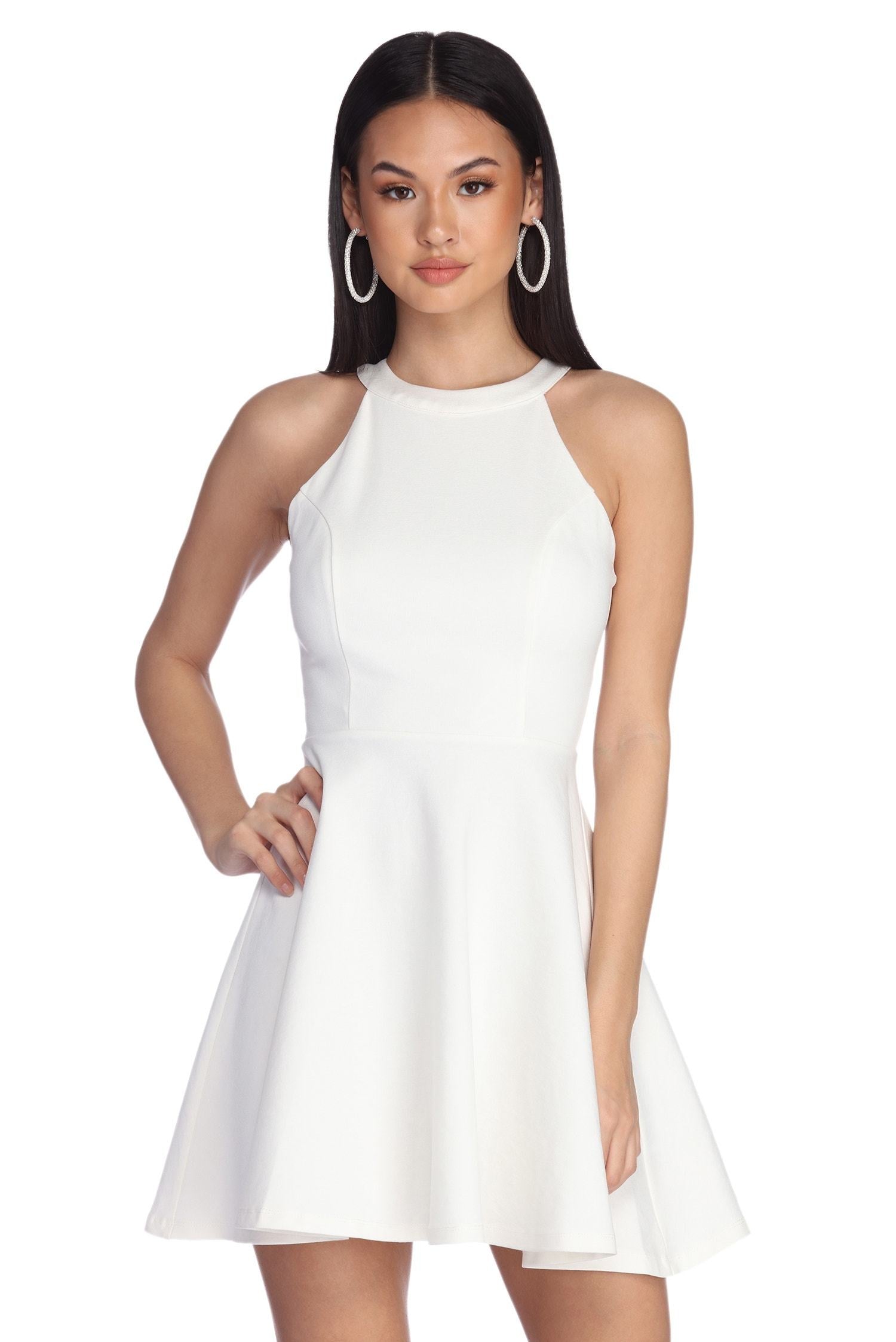 Babe In A Backless Skater Dress - Fashionpara