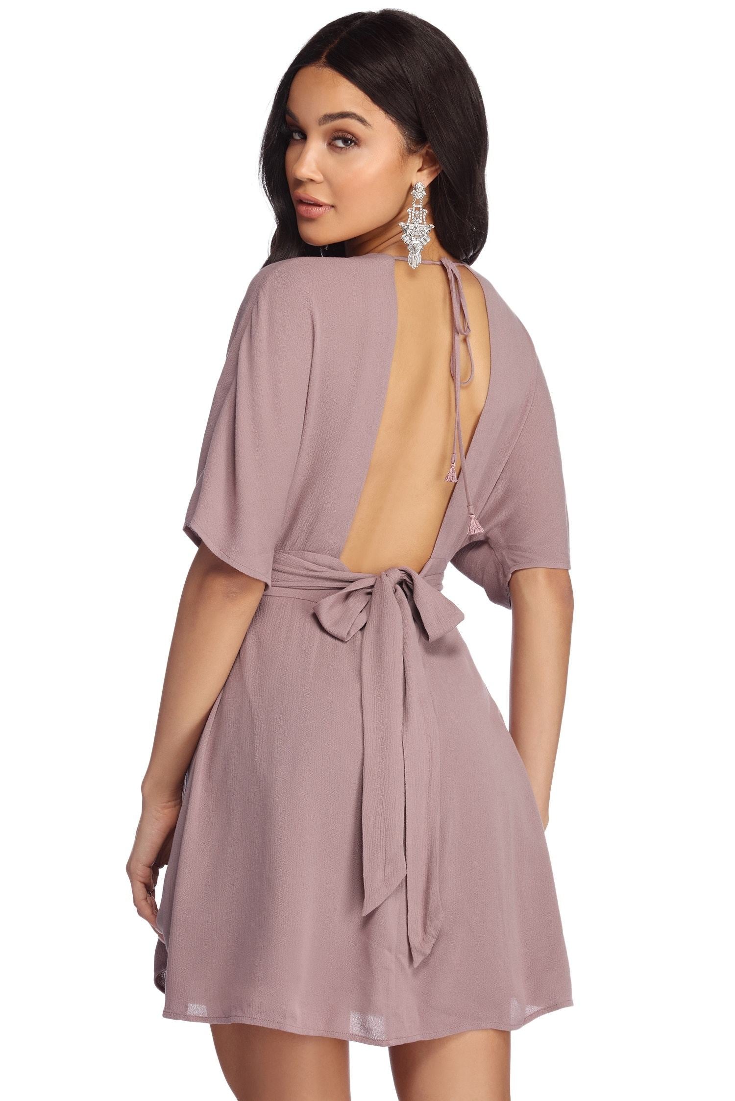 Beautifully Buttoned Skater Dress - Fashionpara