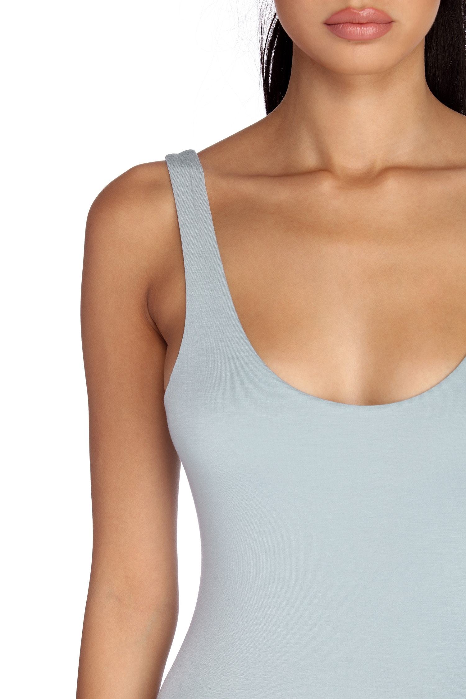 Basic Scoop Mini Dress - Fashionpara