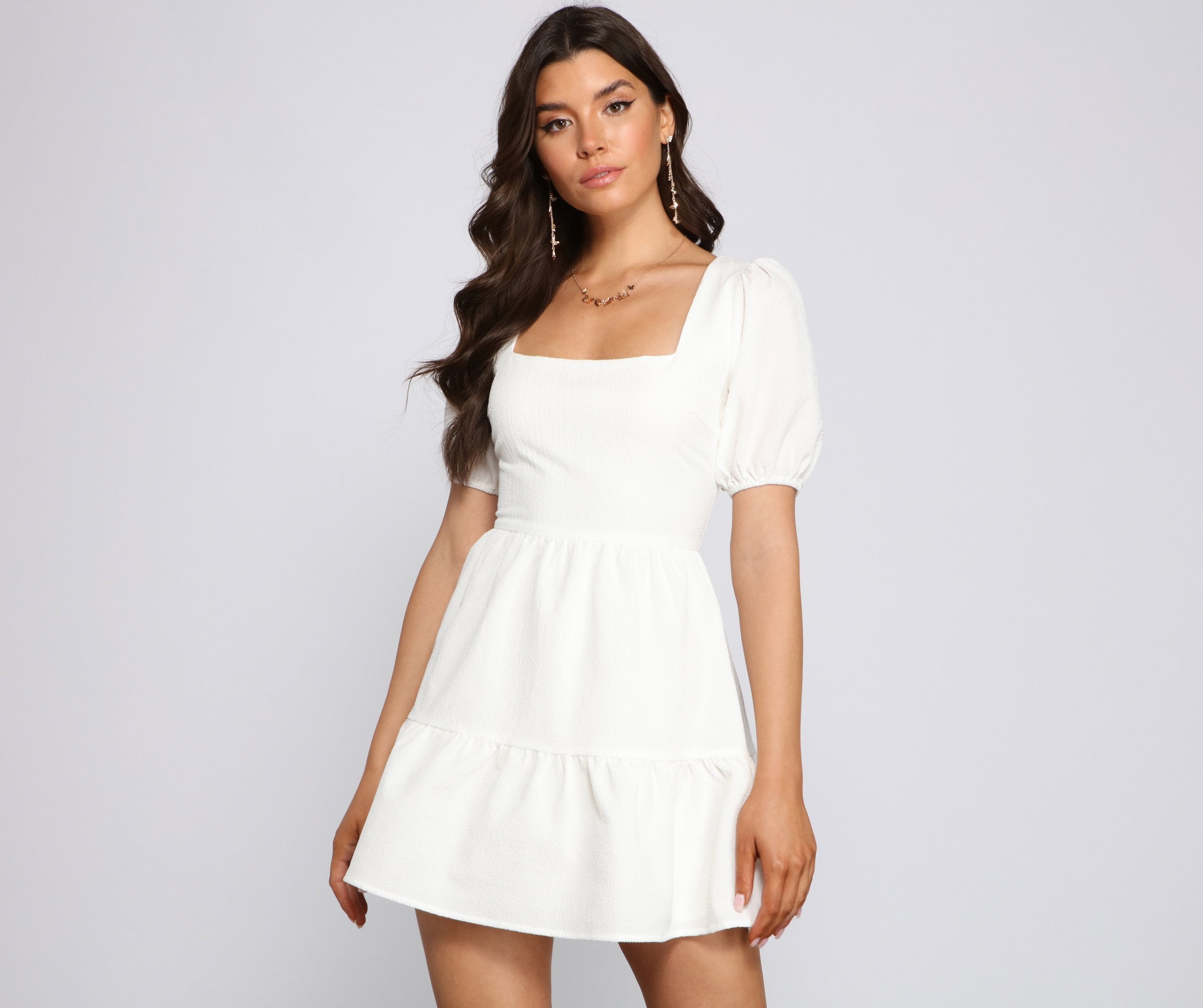 One Of A Kind A-Line Mini Dress - Fashionpara