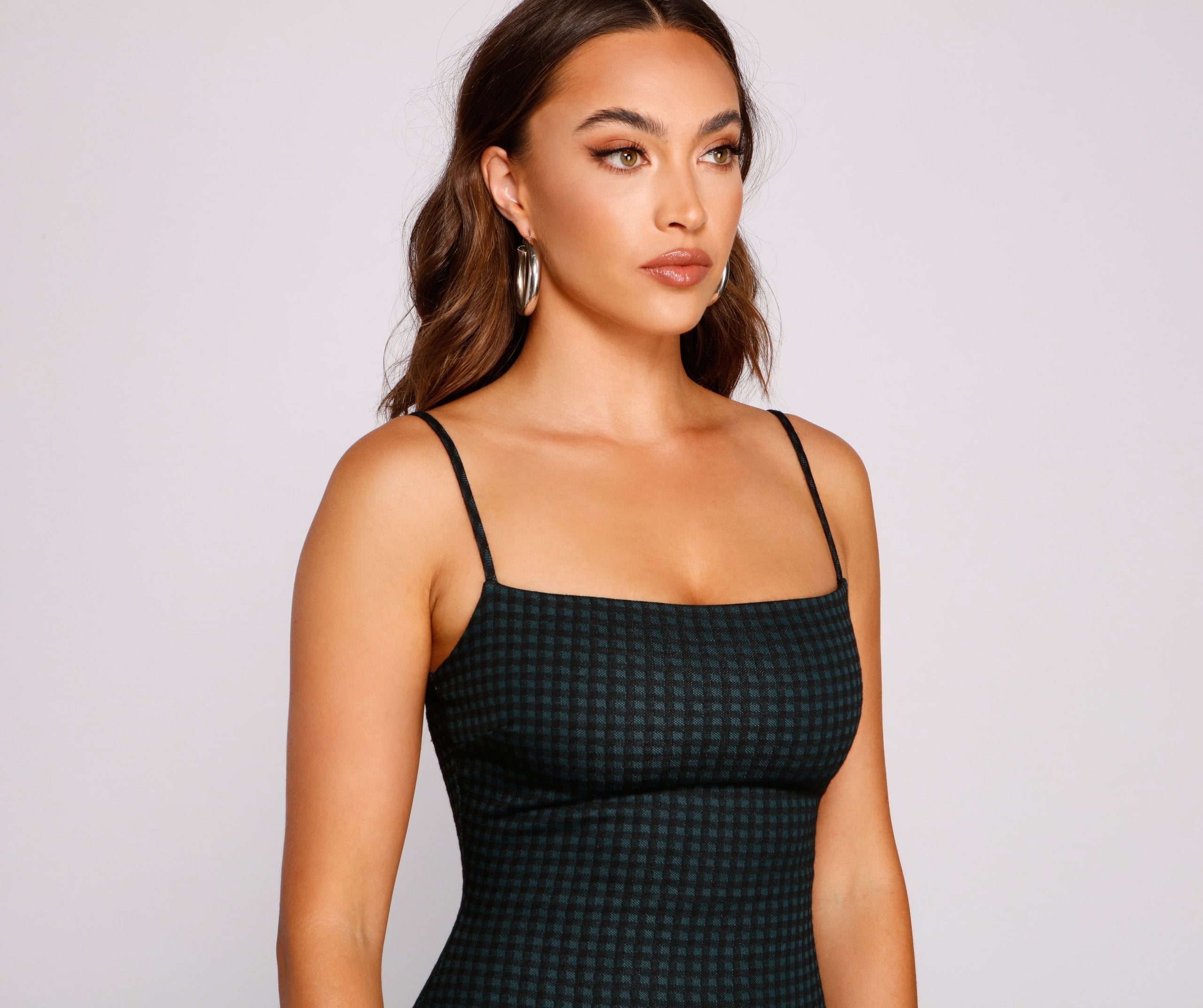 Raising The Bar Plaid Mini Dress - Fashionpara