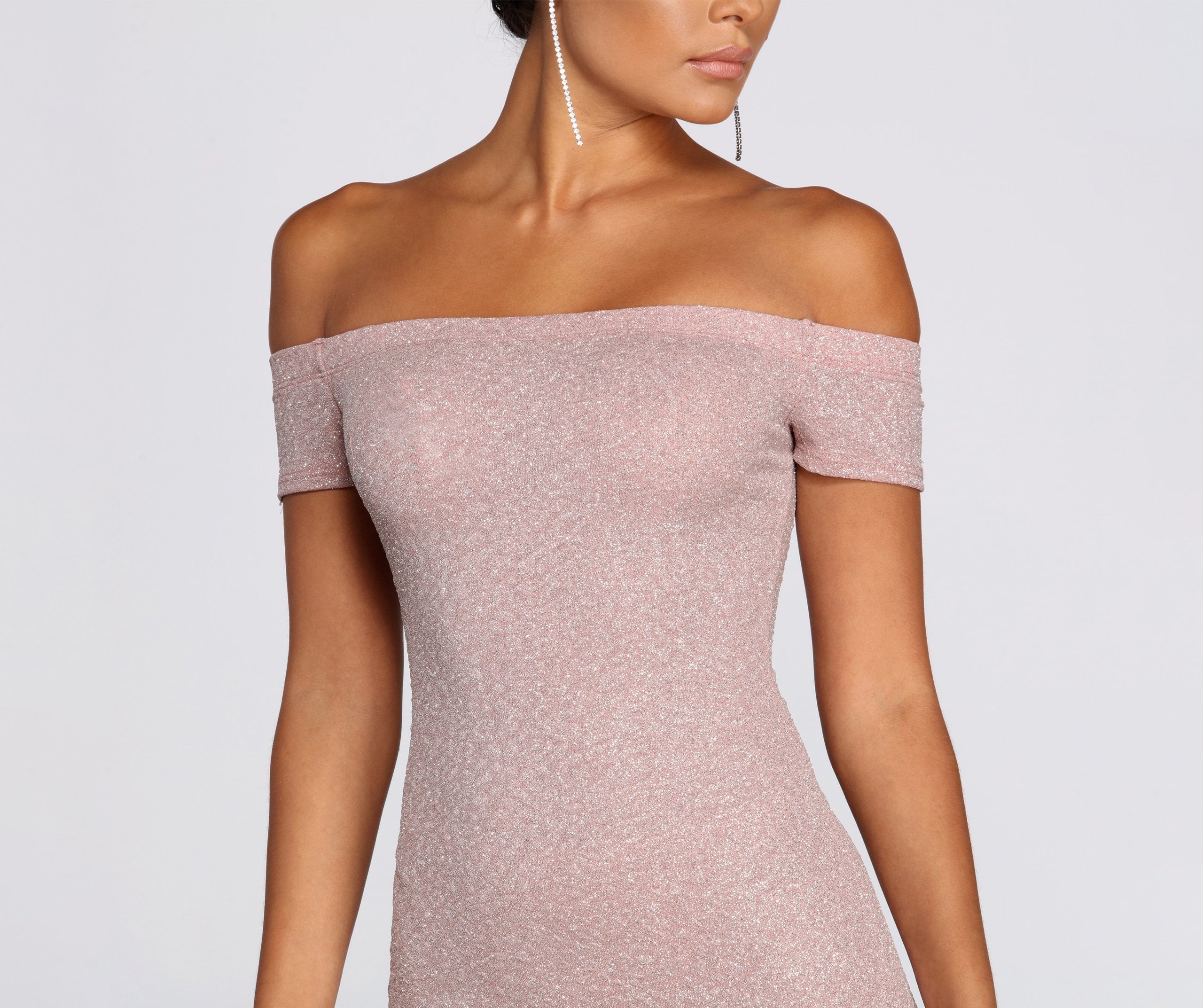 Round And Round Glitter Dress - Fashionpara