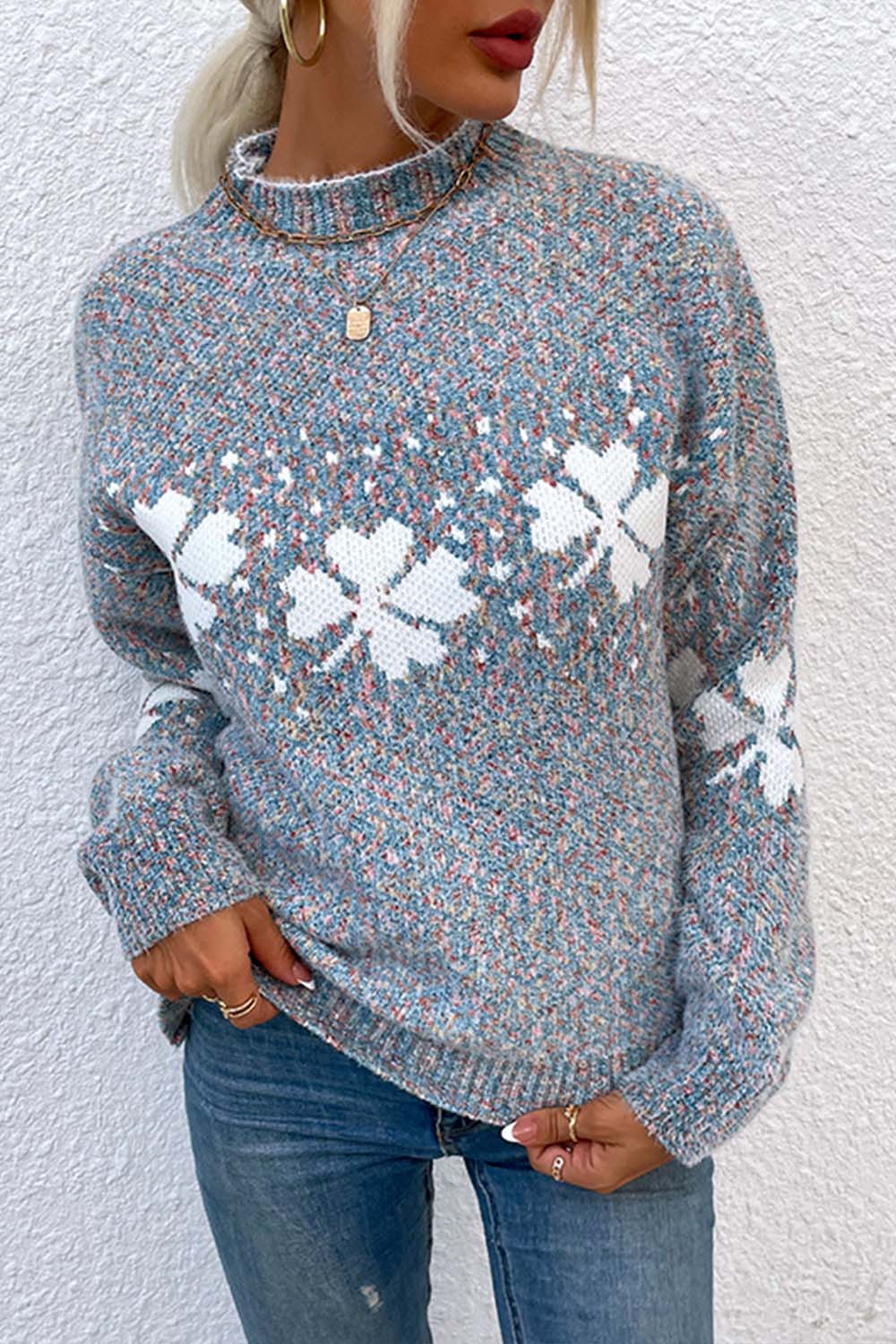 RadyRin Christmas Snowflake Sweater for Cozy Holiday Style