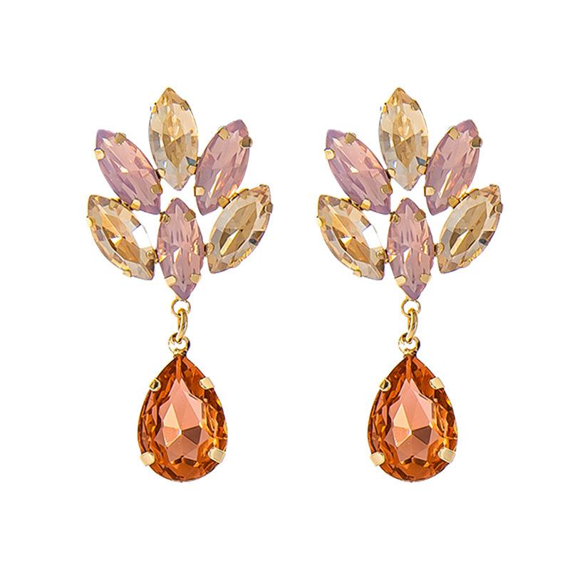 Vintage Drop-shaped Floral Earrings