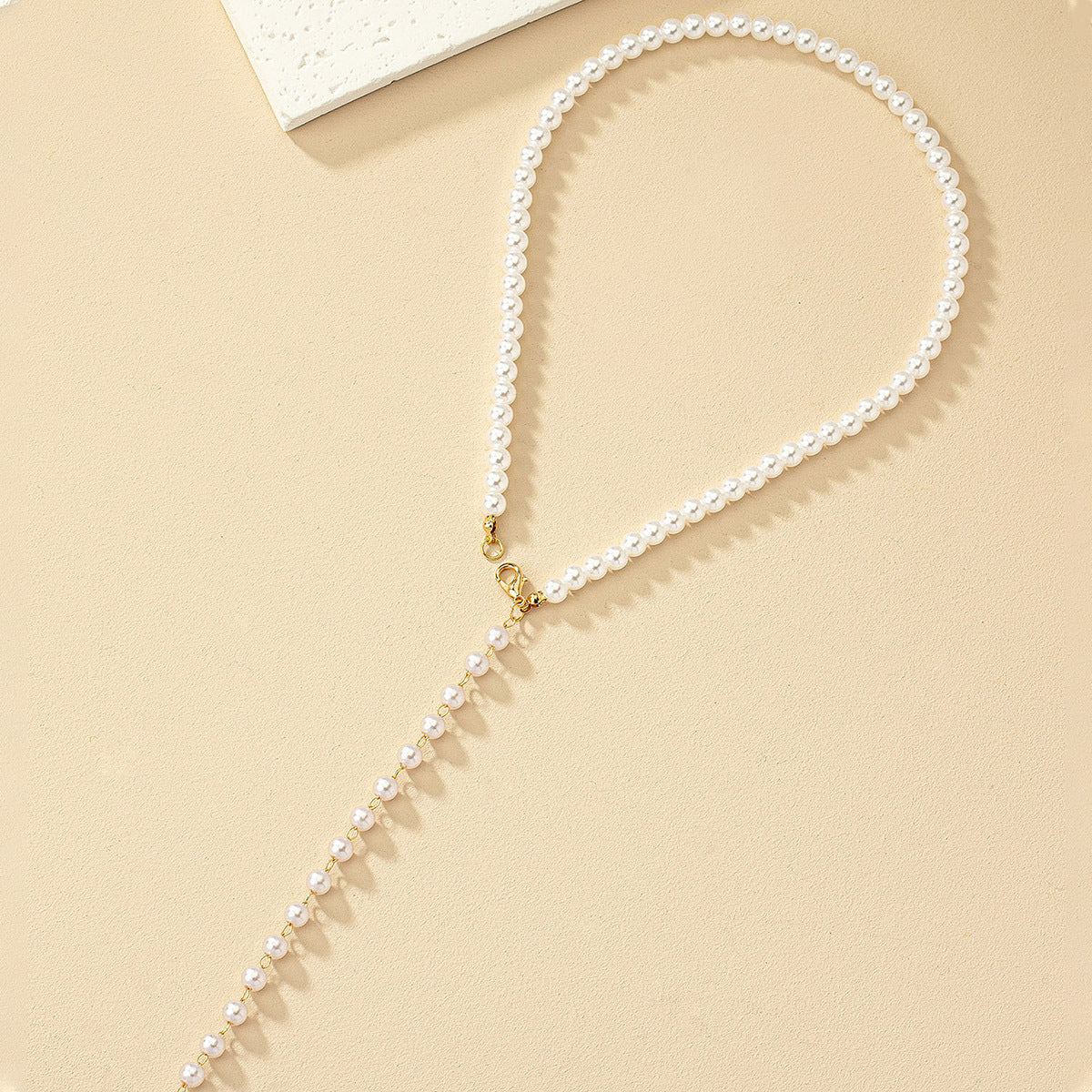 Pearl Tassel Y-shaped Necklace