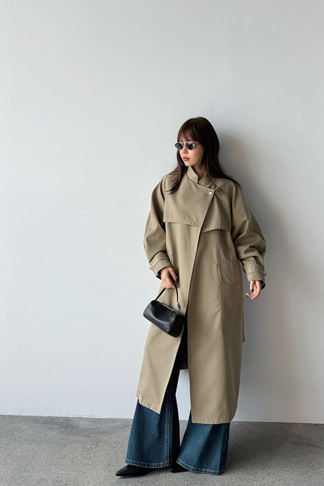 Vintage Lapel Long British Slouchy Casual Overcoat - Fashionpara