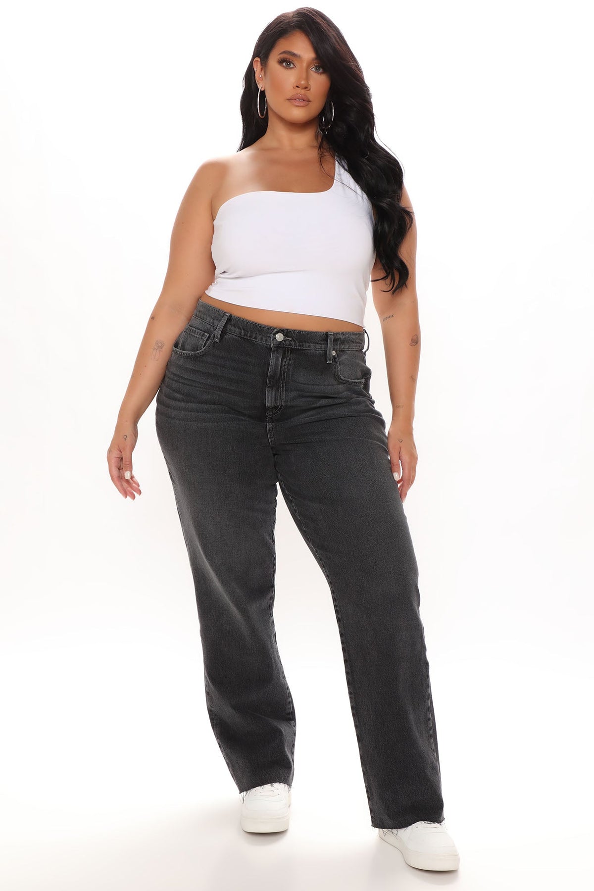KittenAlarm - 90's Energy Straight Leg Jeans - Black