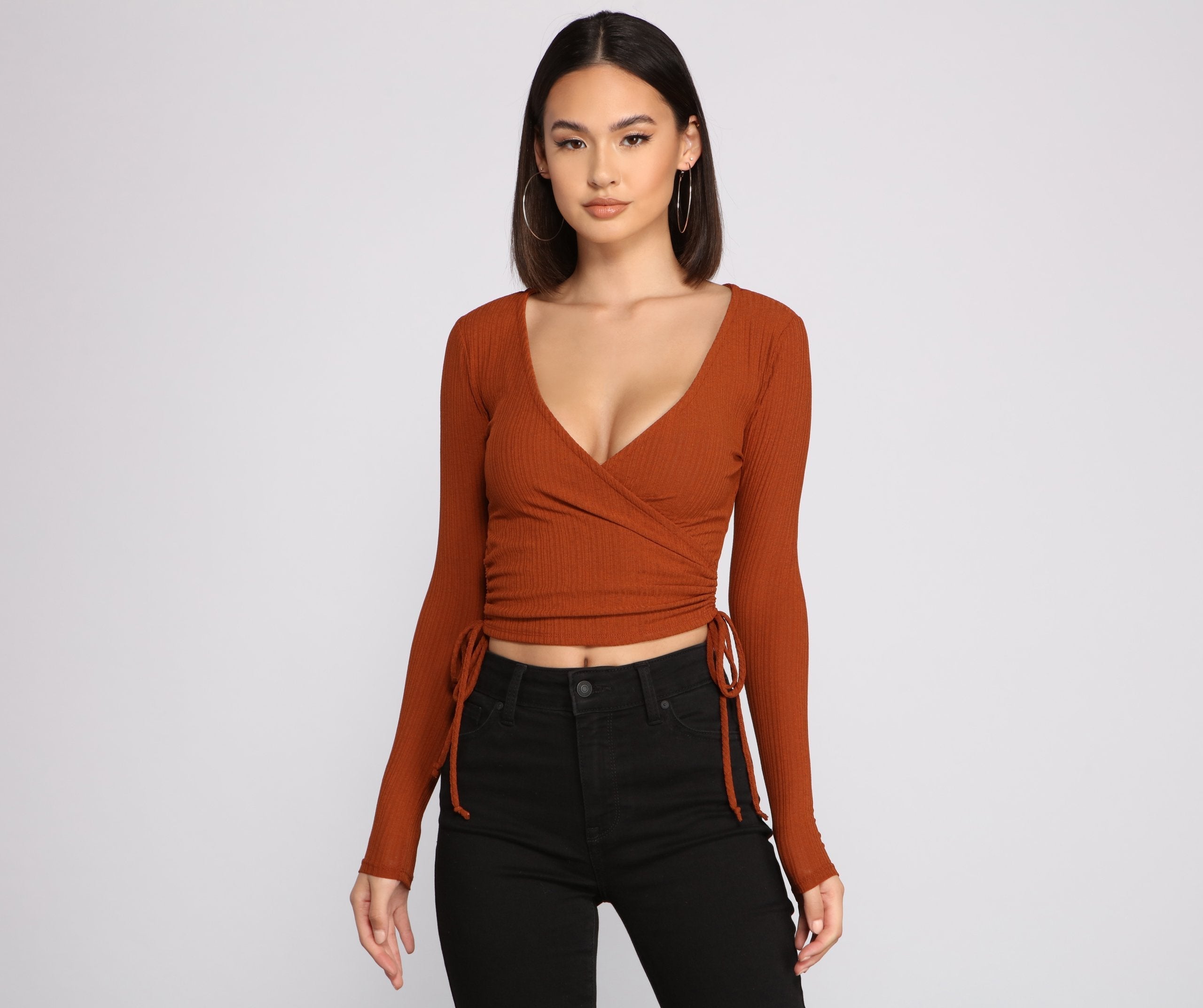 Casual Vibes Ribbed Knit Top - Fashionpara