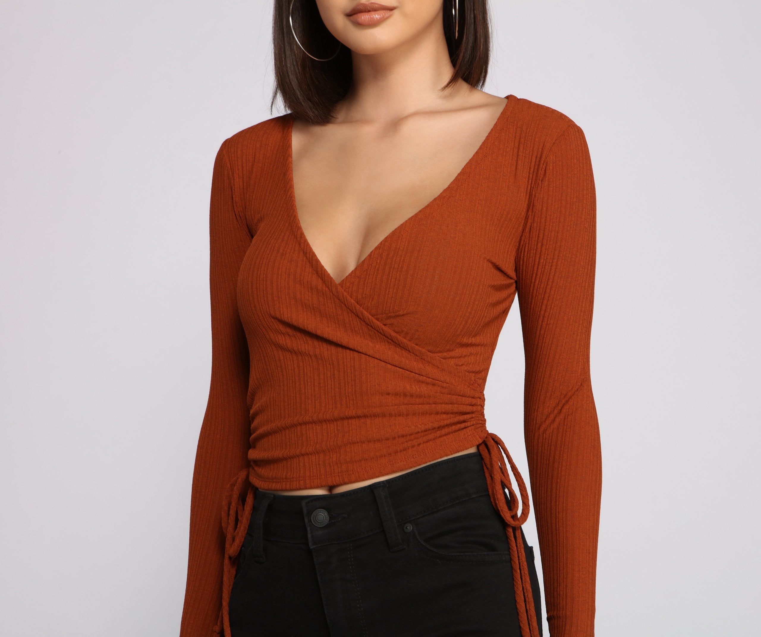 Casual Vibes Ribbed Knit Top - Fashionpara