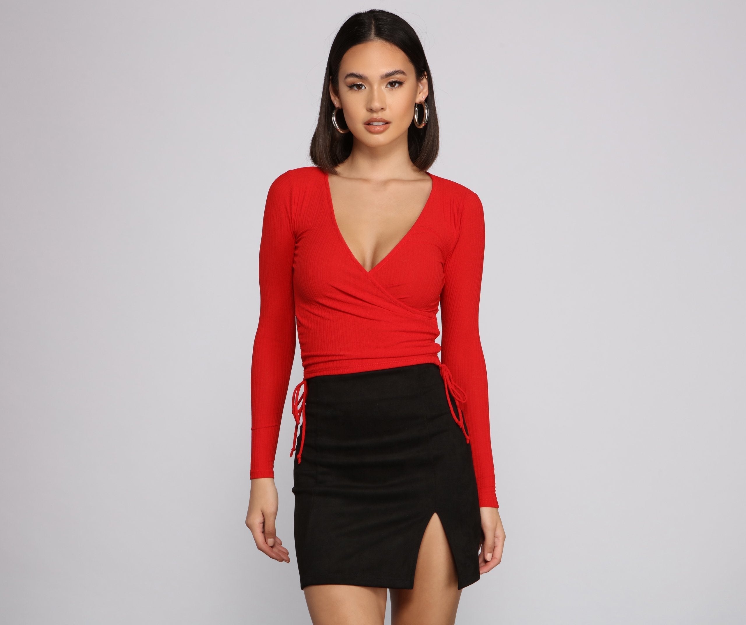 Casual Vibes Ribbed Knit Top - Fashionpara