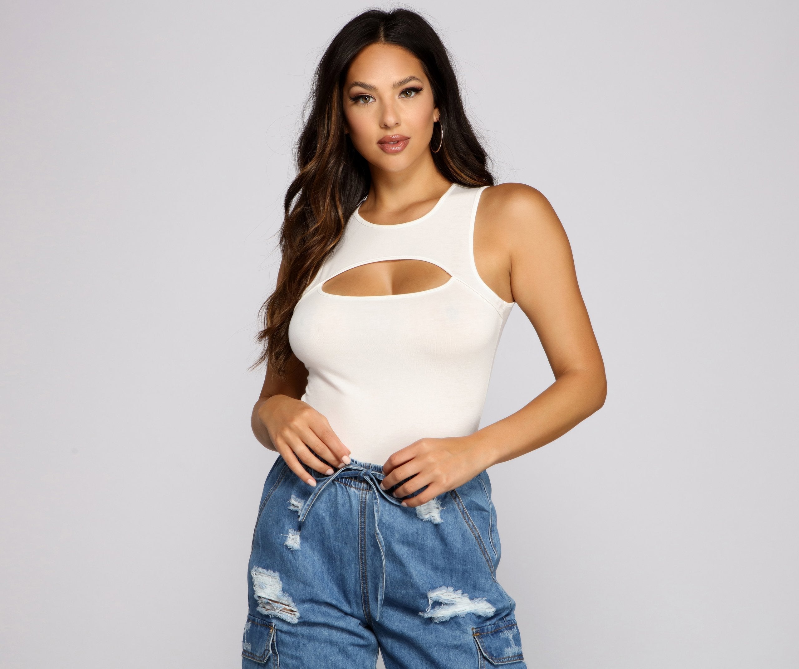 Chic Cuts Knit Tank Top - Fashionpara