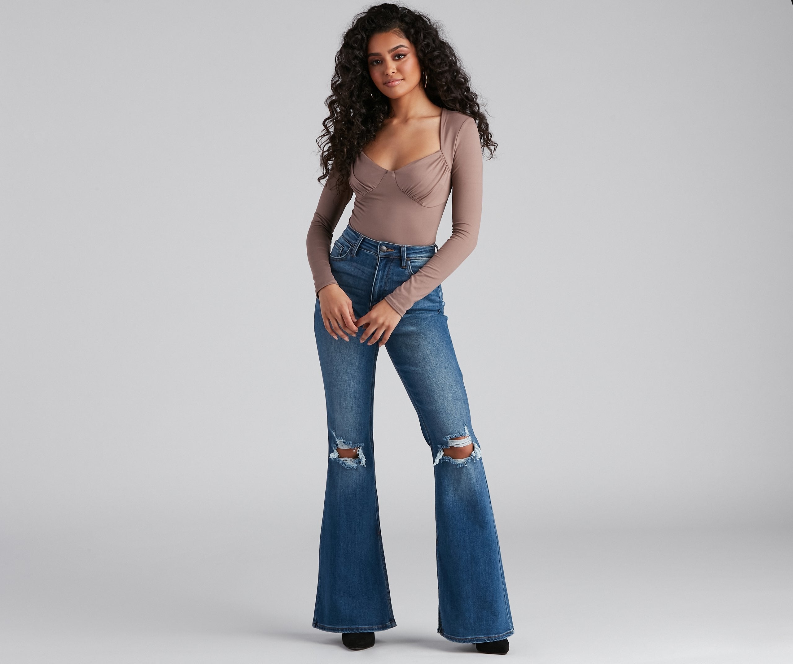 Simple And Chic Sweetheart Bodysuit - Fashionpara