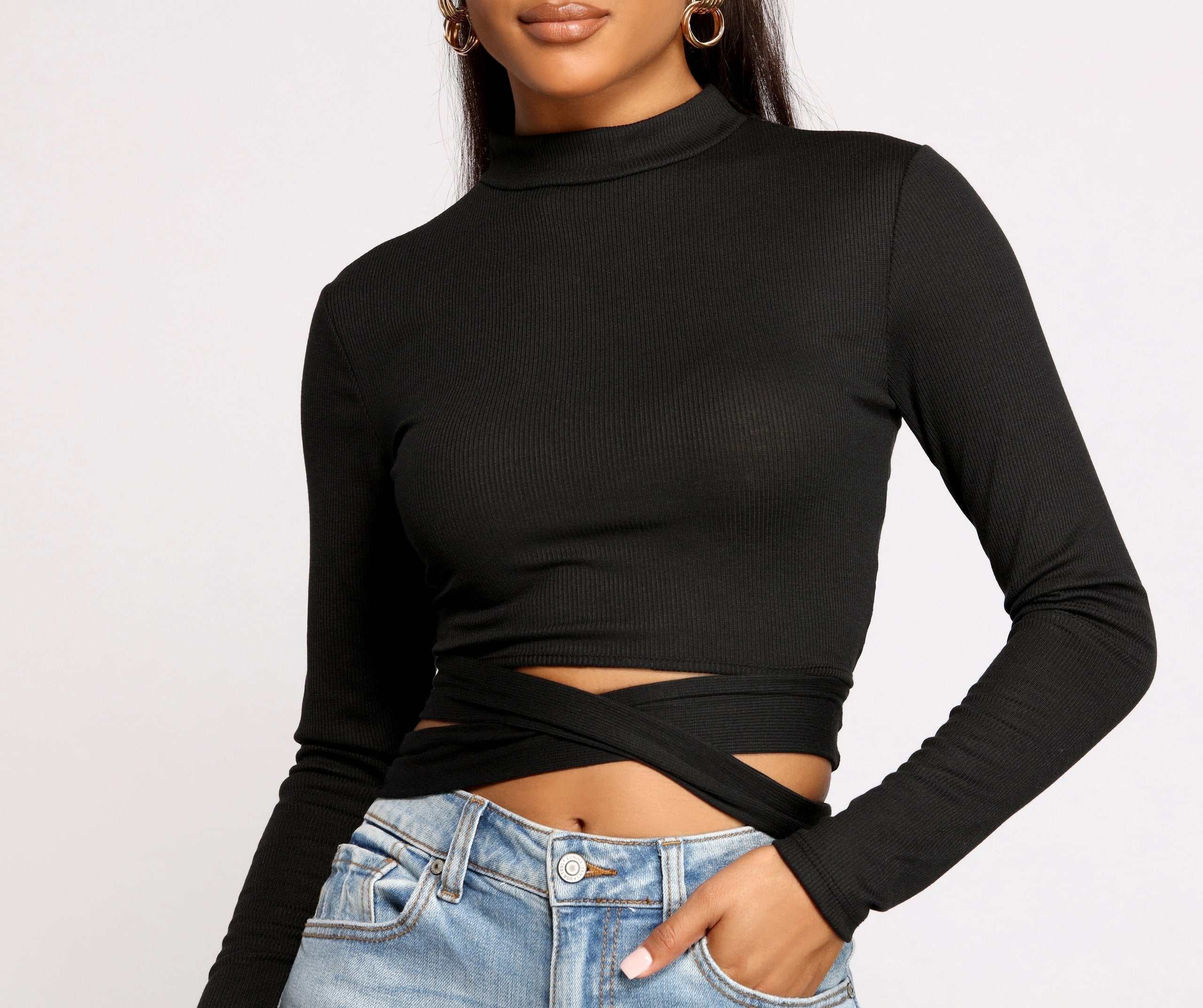 Sleek and Snatched Ribbed Knit Crop Top  Fashionpara