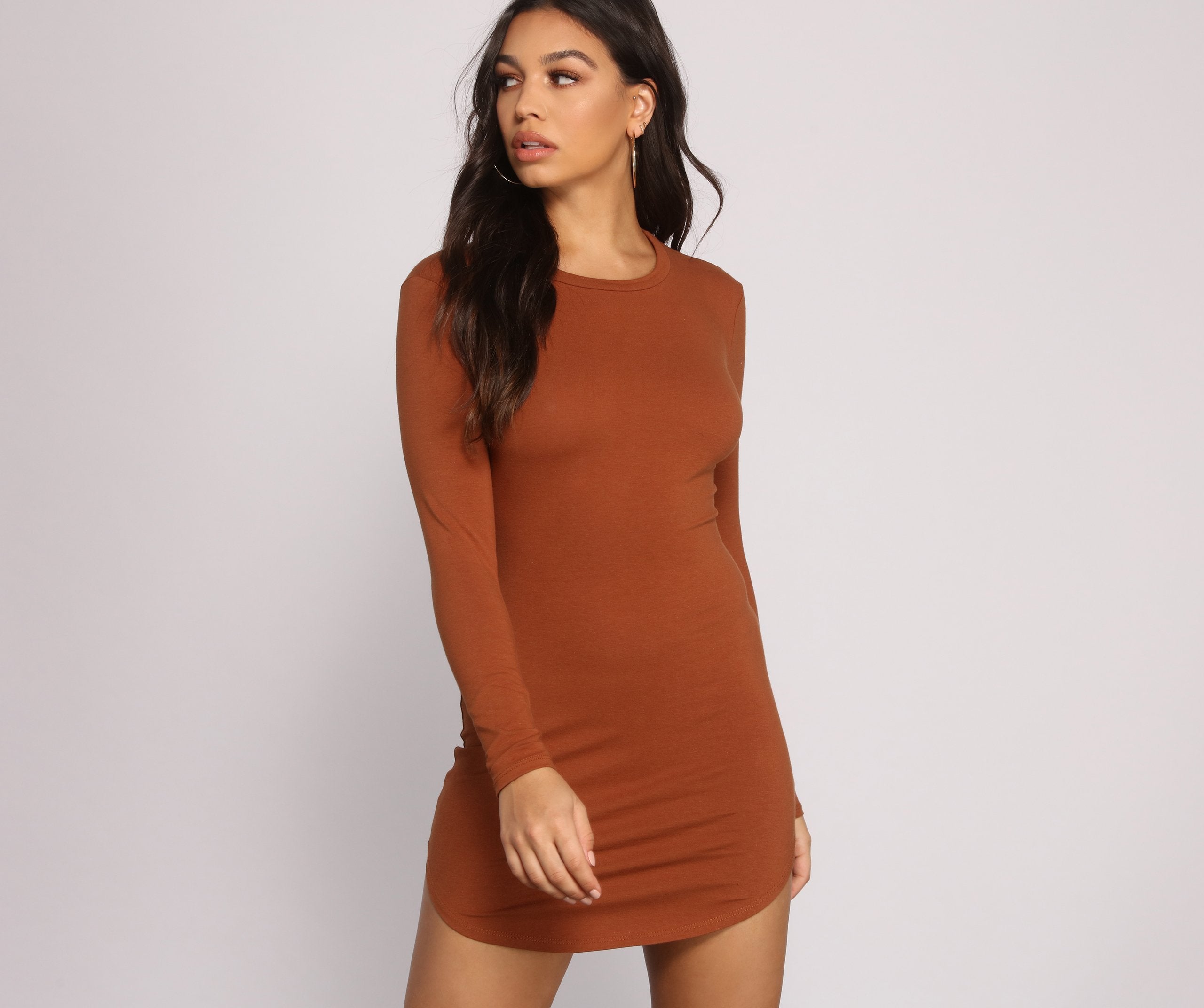 Back to Basics Knit Mini Dress - Fashionpara