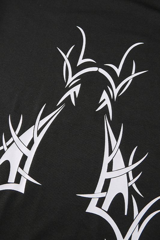 Slit Hem Gothic Dress