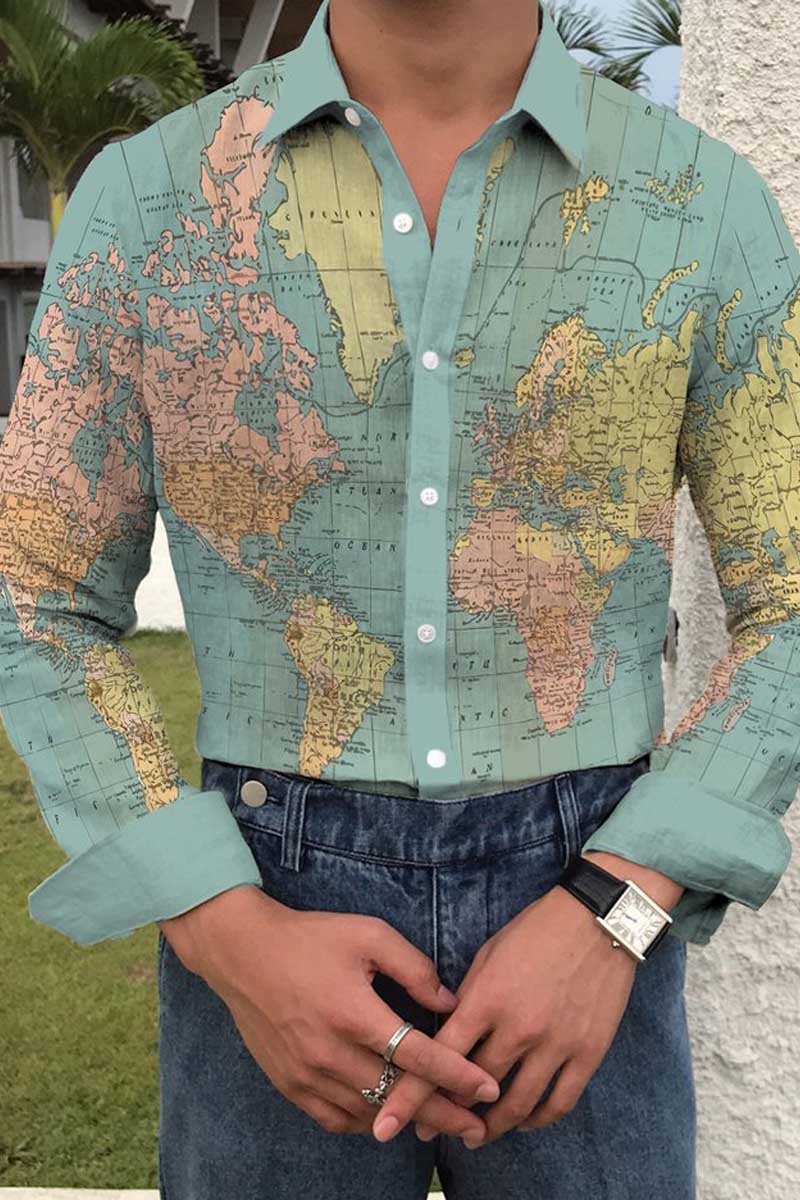 Men's Cotton&Linen Long-Sleeved Fashion Casual Shirt