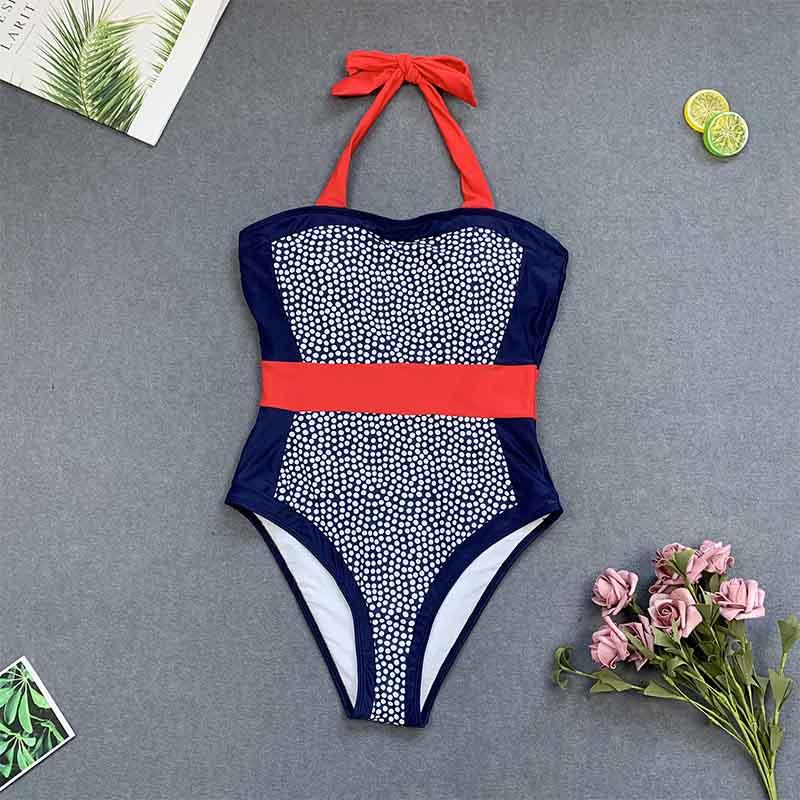Florcoo Lacing One-Piece Swimwear - Fashionpara
