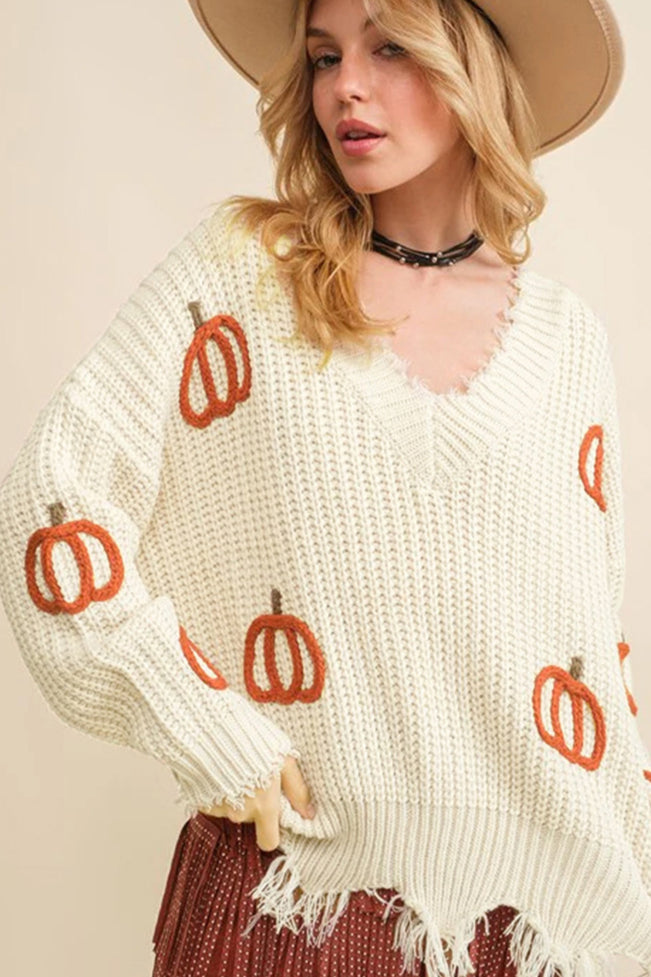 PrincessAce Cozy Halloween Drop Shoulder Knit Sweater