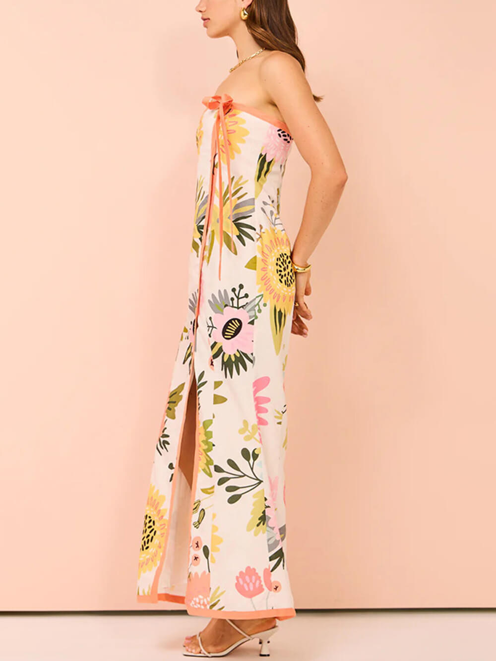 Summer Sexy Split Wrap Printed Dresses - Fashionpara
