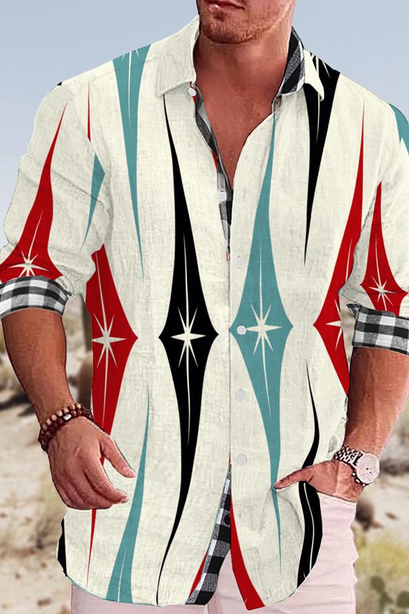 Men's Cotton&Linen Long-Sleeved Fashion Casual Shirt - Fashionpara