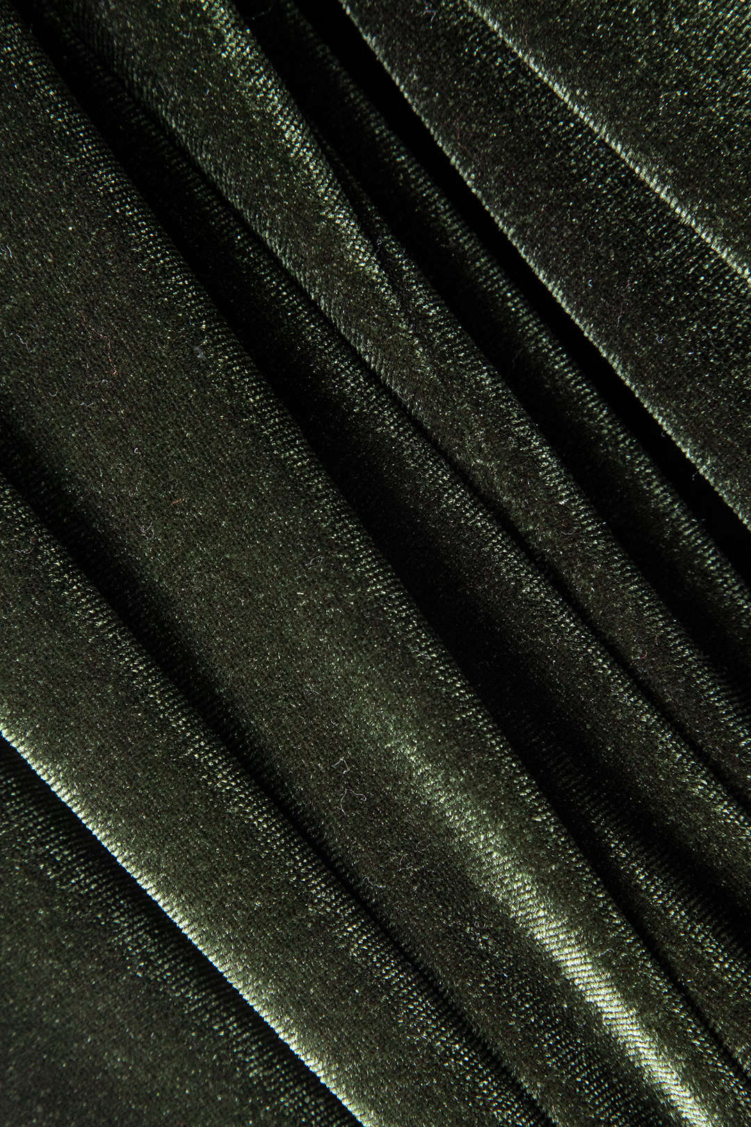 Velvet V-Neck Long Sleeve Ruched Mini Dress