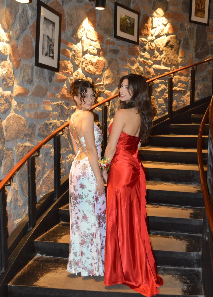 V Neck Red Prom Dress Formal Graduation Party Dress - Fashionpara