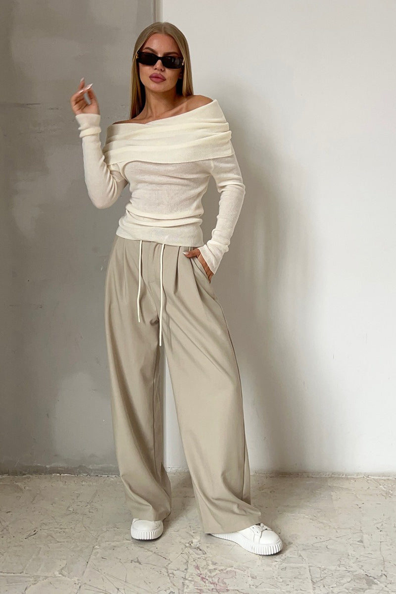 Slim Fit Off-Shoulder Knit Top 19