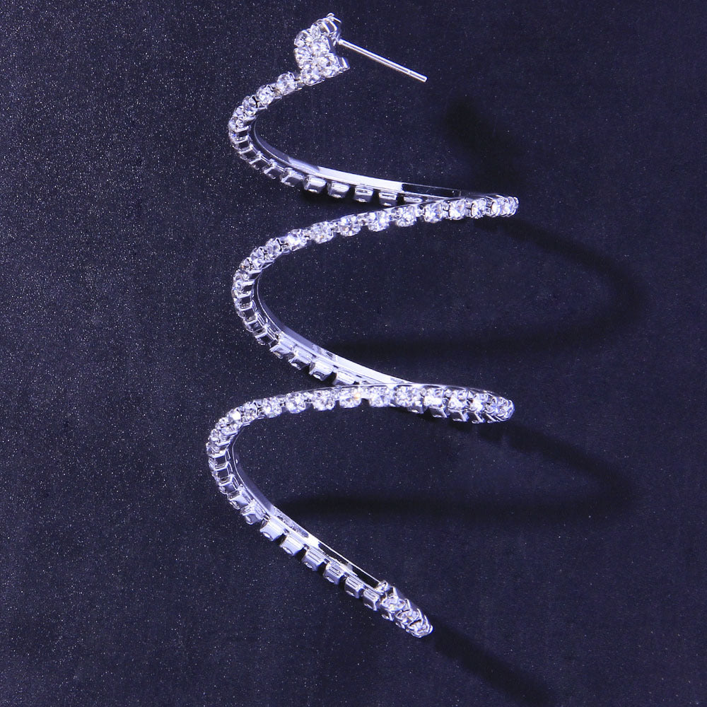 Serpentine Diamond Earrings
