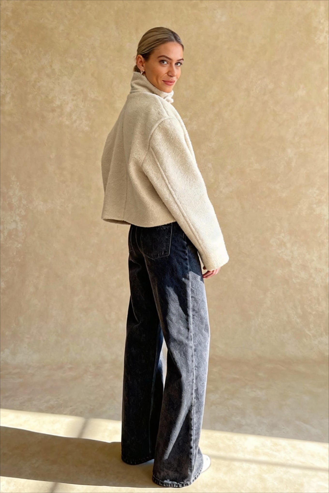 Casual Sherpa Stand Collar Coat